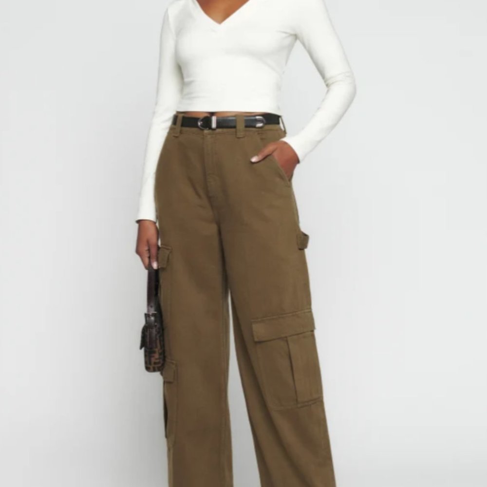Reformation Landy Wide Leg Cargo Pants